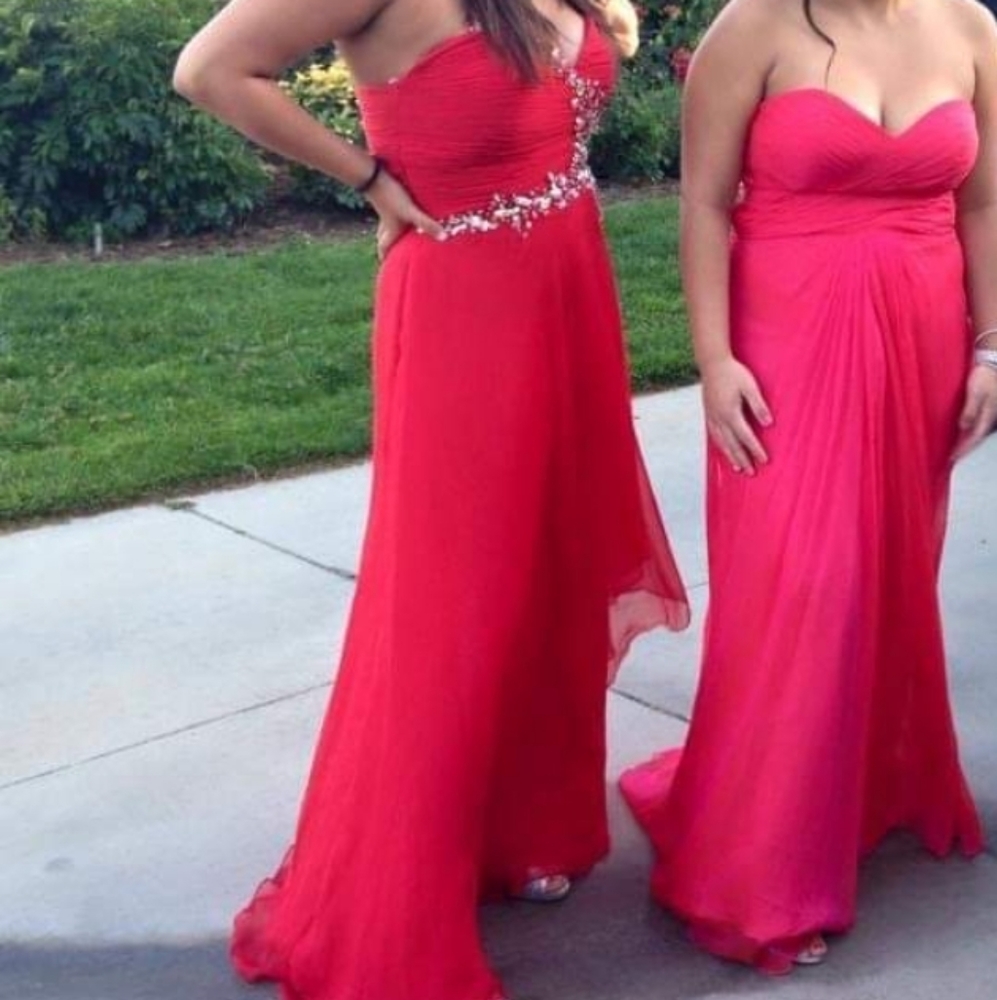 Red formal dress